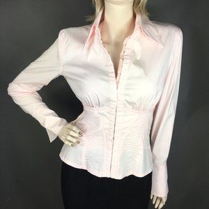 Karen Millen Cotton Corset Blouse Top Size US 8